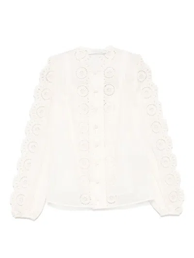 Zimmermann Lucky Embroidered Blouse In White