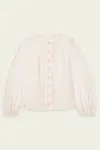 Zimmermann Womens Ivory Lucky Embroidered Cotton Blouse