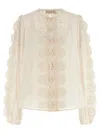 Zimmermann Lucky Embroidered Blouse In Ivory In White