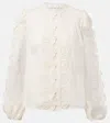 Zimmermann Womens Ivory Lucky Embroidered Cotton Blouse
