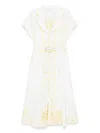 Zimmermann Womens Ivory Lemon Lucky Embroidered Linen Midi Dress In White