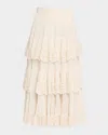 ZIMMERMANN LUCKY EMBROIDERED MIDI SKIRT