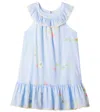 Zimmermann Lucky Floral Cotton Dress In Blue
