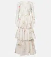 Zimmermann Lucky Floral Tiered Cotton Maxi Dress