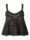 Zimmermann Lucky Lace Scalloped Top In Black
