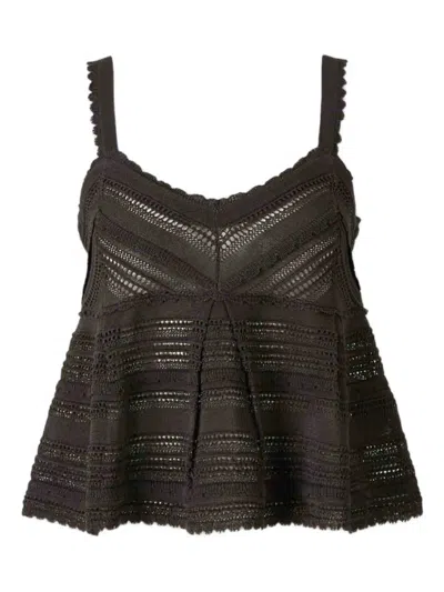 ZIMMERMANN LUCKY LACE SCALLOPED TOP