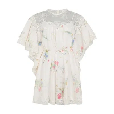 Zimmermann Lucky Lace Trim Mini Dress