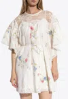 Zimmermann Lucky Mini Dress In White