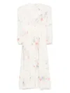 Zimmermann Lucky Floral Linen Lace Midi Dress In White