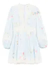 Zimmermann Lucky Lace Floral Linen Minidress