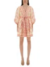 Zimmermann 'lucky Plunge' Dress In Multi