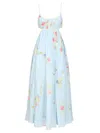 Zimmermann Lucky Printed Cotton Maxi Dress In Blue