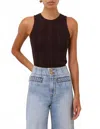 Zimmermann Lucky Metallic Racer Tank In Metallic Chocolate In Brown