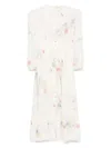 Zimmermann Lucky Floral Linen Lace Midi Dress