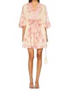 Zimmermann Beige Lucky Printed Mini Dress In White