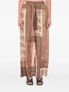 Zimmermann Lucky Paisley-print Trousers In Brown