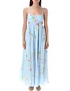 Zimmermann Lucky Printed Cotton Maxi Dress In Blue