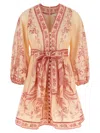 Zimmermann 'lucky Plunge' Dress In Pink