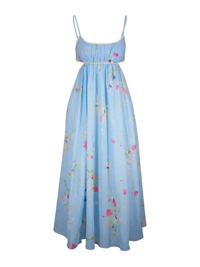 ZIMMERMANN VESTIDO LARGO - AZUL