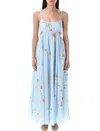 Zimmermann Lucky Printed Cotton Maxi Dress In Blue