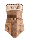 Zimmermann Lucky Belted One-piece Bandeau Swimsuit