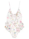 Zimmermann Lucky Printed Swimsuit In White