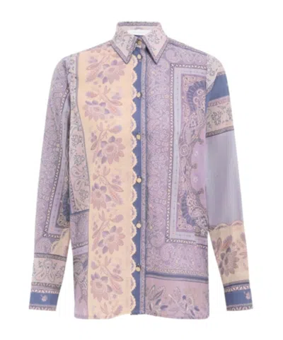 Zimmermann Lucky Relaxed Shirt Blue Bandana