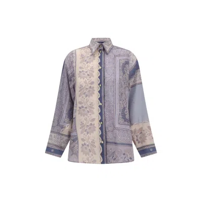 Zimmermann Lucky Relaxed Shirt Blue Bandana