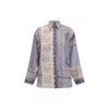 Zimmermann Mixed-print Shirt With Button Front In Animal Print