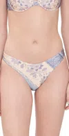 Zimmermann Lucky Scoop Bikini Bottoms Blue Bandana In Blue Bandana