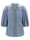 Zimmermann Lucky Shirt And Blouse Light Blue In Blue