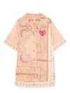 Zimmermann Lucky Shirt Dress In Orange
