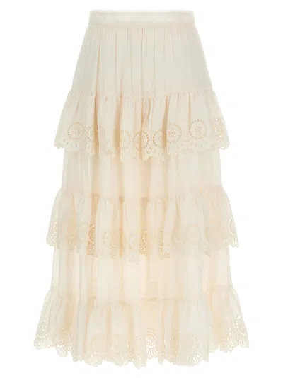 Zimmermann Lucky Skirt In Neutral