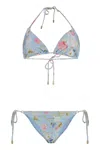Zimmermann Lucky Triangle Bra Bikini In Blue