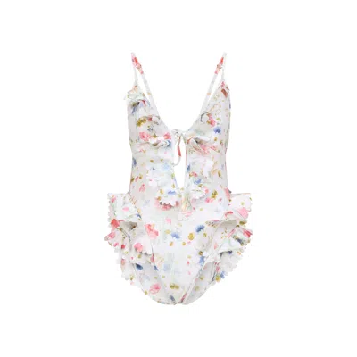 ZIMMERMANN ZIMMERMANN LUCKY WATERFALL FRILL ONE-PIECE