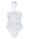 Zimmermann Lucky Wide Link Swimsuit In Blue