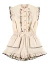 Zimmermann Lucky Frill Playsuit In Neutral
