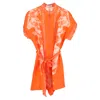 Zimmermann Lulu Tie-dye Zipped Romper Inn Orange Linen In Orange