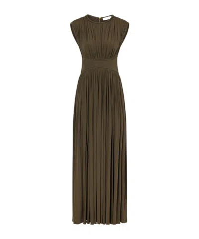 Zimmermann Luma Column Maxi Dress In Brown