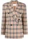 Zimmermann Oversized Luminosity Jacket With Check Motif In 中性色