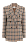 Zimmermann Luminosity Oversized Wool Jacket In Plaid