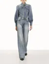 Zimmermann Luminosity Wide Straight Jeans In Briny Blue In Blue