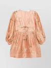 Zimmermann Luminous Mini Robe Dessinée In Orange
