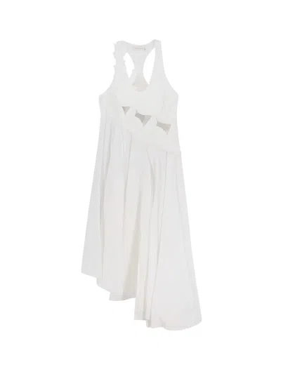 Zimmermann Luna Applique Cotton Dress In White