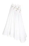Zimmermann Luna Appliquéd Cotton Maxi Skirt In White