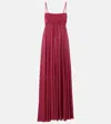Zimmermann Strapless Gathered Jersey Gown In Pink