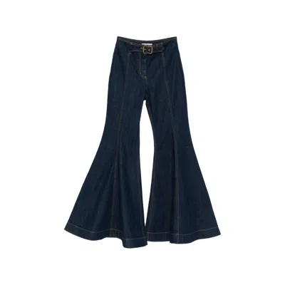 Zimmermann Luna Belt-detail Jeans In Blue