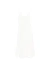 Zimmermann Luna Buttoned Linen Picnic Midi Dress In White