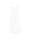 Zimmermann Luna Buttoned Linen Picnic Midi Dress In White