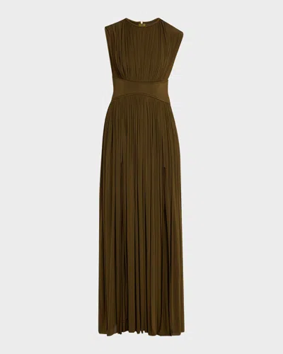 Zimmermann Luna Column Dress In Brown